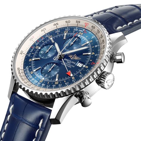 breitling blue face watch